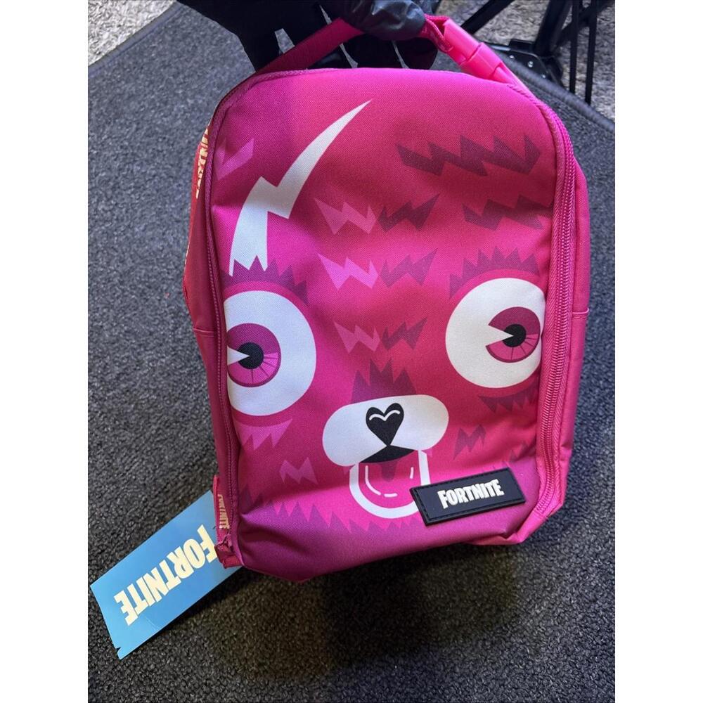 FORTNITE Multiplier Lunch Kit Pink Team Leader Bag EUC 10.5 x8 x3.5